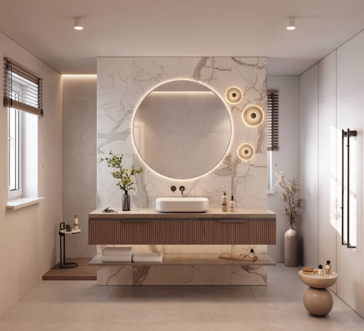 Elegant indoors offering nature-stimulated tiles and extraordinary ceramic tiles.